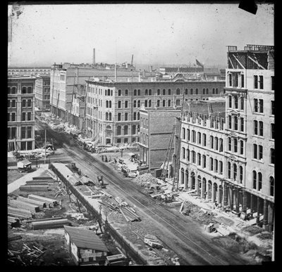 View of Randolph Street, West from the Courthouse, After the Chicago Fire of 1871, 1871 by American School